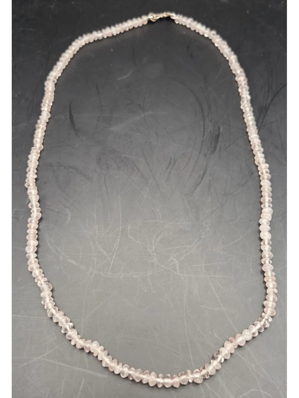 Rose Quartz Gemstone Chip Bead Necklace, 21